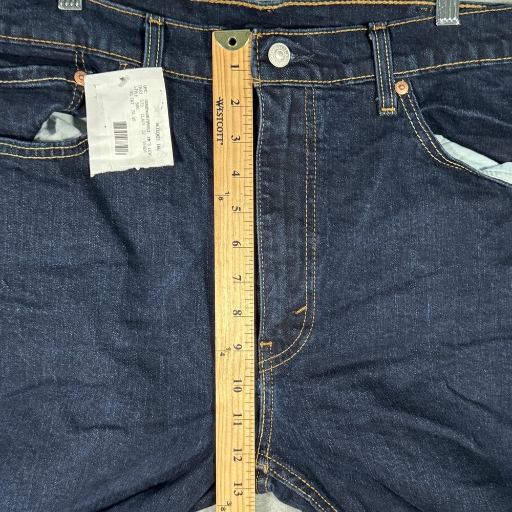 Levis 505 Jeans Mens 38x30 Blue Straight Leg Stretch Denim Dark Wash Casual - Picture 6 of 14